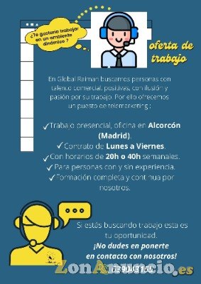 Se busca teleoperador/a comercial